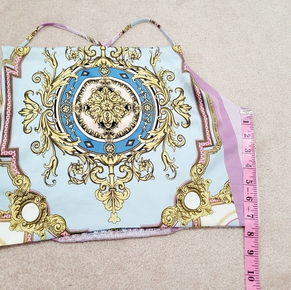 Rachel Zoe Women's Baroque Scarf Print Cowl Neck Camisole Tank Top – Size Large - Picture 6 of 9